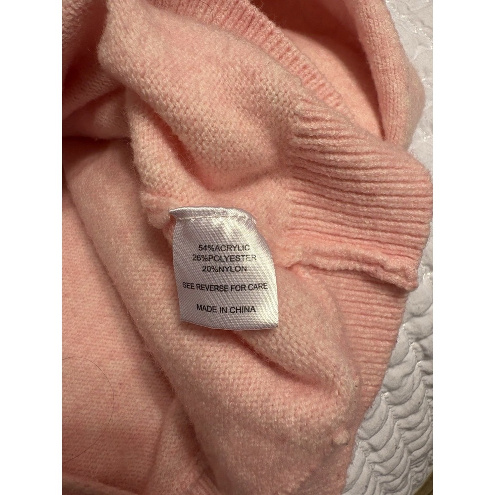 Witty Fox Pink Lips Long Sleeve, Open Back Sweater, V Neck, XL - Picture 7 of 8